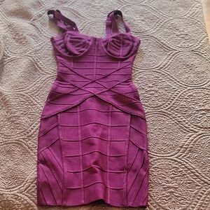 Stretta Bold Purple Mini Dress